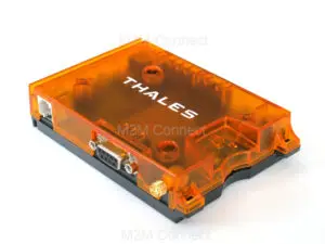 Image of the SGL81-W Modem showing connections for serial interface, power supply and antennas